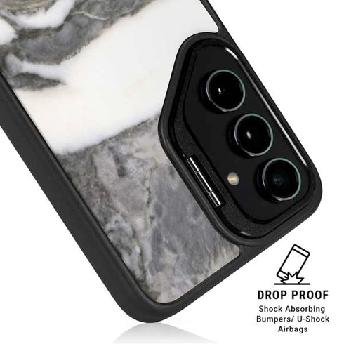 Grey Marbling Galaxy S25 Plus Kickstand Case