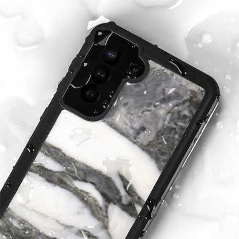Grey Marbling Galaxy S24 Plus Waterproof Case
