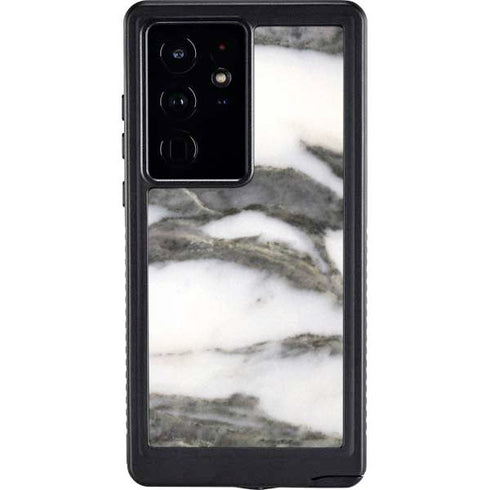 Grey Marbling Galaxy S24 Ultra Waterproof Case
