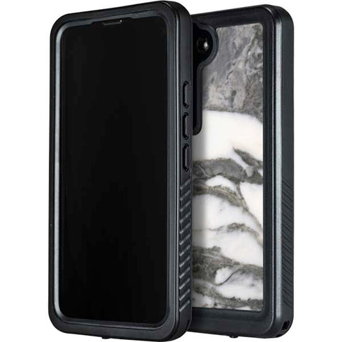 Grey Marbling Galaxy S24 Waterproof Case