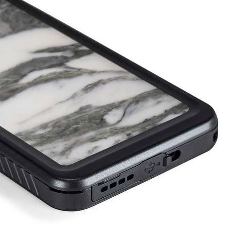 Grey Marbling Galaxy S24 Waterproof Case