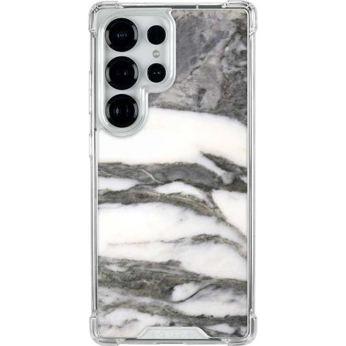 Grey Marbling Galaxy S25 Ultra Clear Case