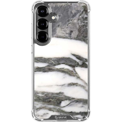 Grey Marbling Galaxy S26 Clear Case