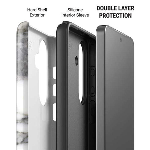 Grey Marbling Galaxy S26 Impact Case