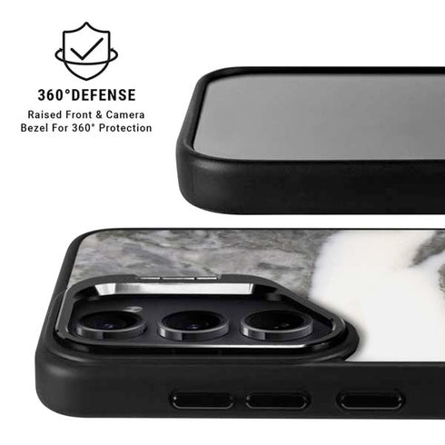 Grey Marbling Galaxy S26 Kickstand Case