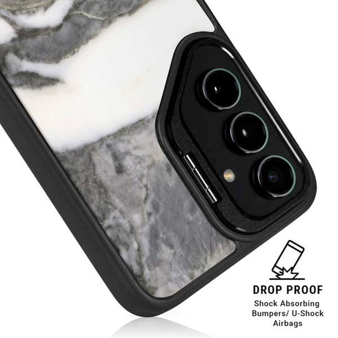 Grey Marbling Galaxy S26 Kickstand Case