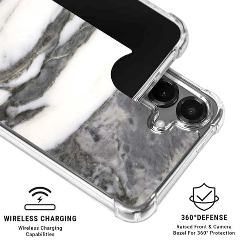 Grey Marbling Galaxy S26 Plus Clear Case