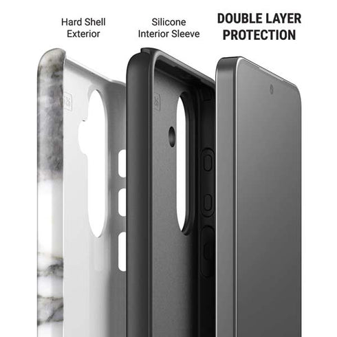 Grey Marbling Galaxy S26 Plus Impact Case