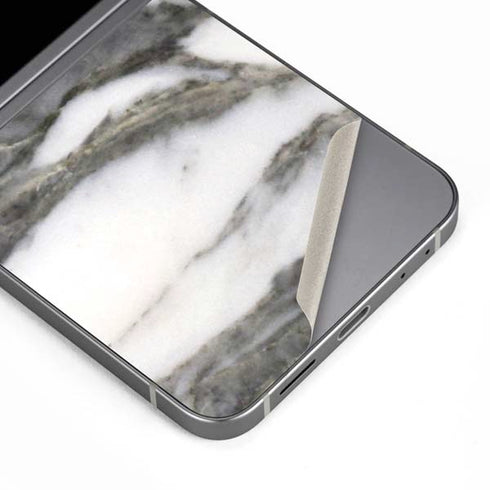 Grey Marbling Galaxy Z Flip6 Skin