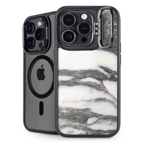 Grey Marbling iPhone 14 Pro Kickstand Case
