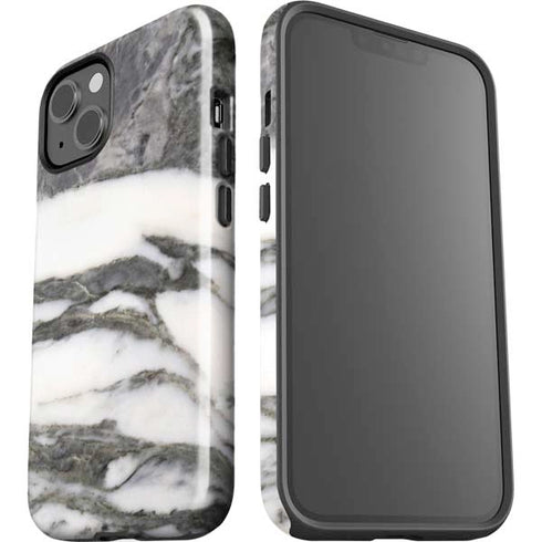 Grey Marbling iPhone 15 Impact Case