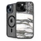 Grey Marbling iPhone 15 Plus Kickstand Case