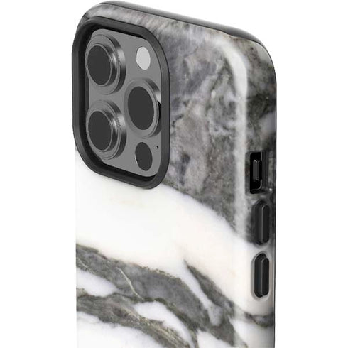 Grey Marbling iPhone 15 Pro Impact Case