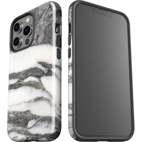 Grey Marbling iPhone 15 Pro Impact Case