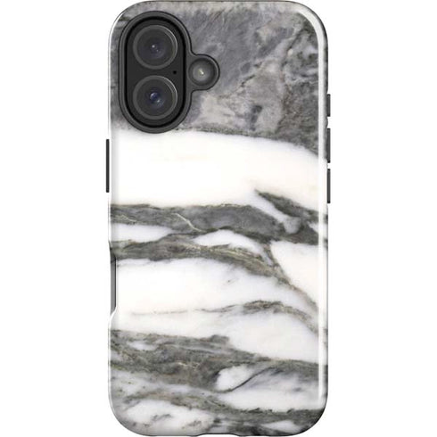 Grey Marbling iPhone 16 Impact Case