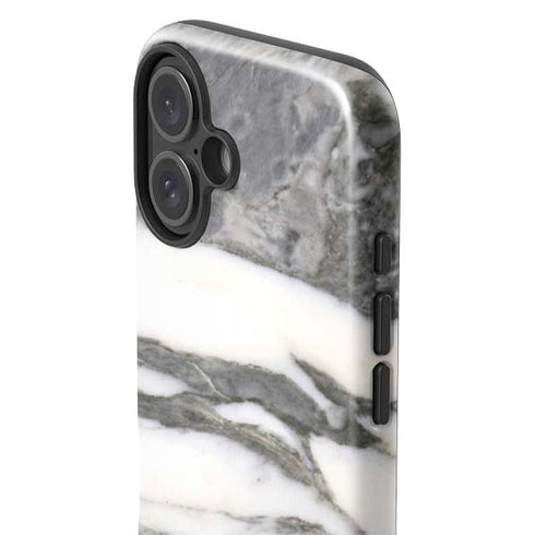 Grey Marbling iPhone 16 Impact Case