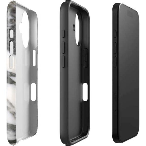 Grey Marbling iPhone 16 Impact Case