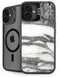 Grey Marbling iPhone 16 Kickstand Case
