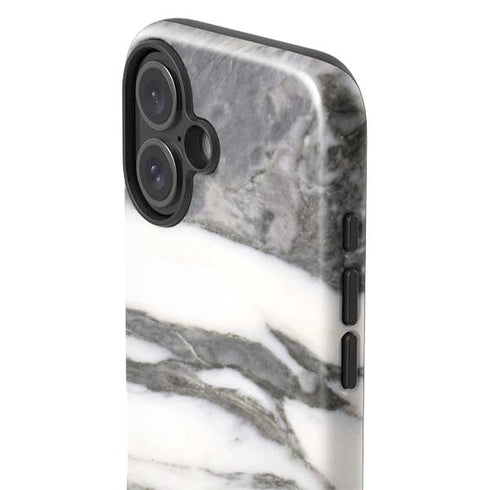 Grey Marbling iPhone 16 Plus Impact Case