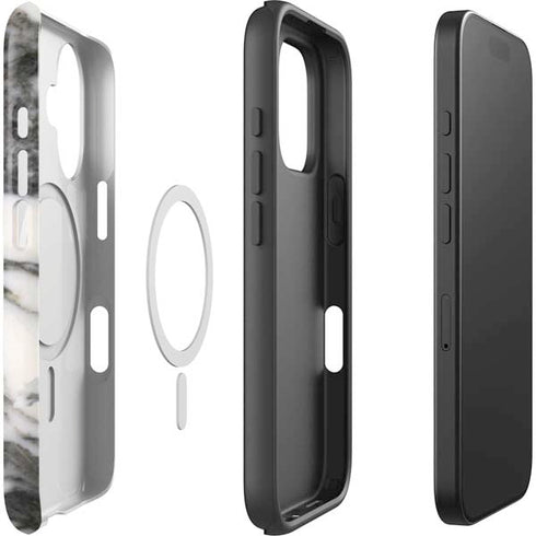 Grey Marbling iPhone 16 Plus Magsafe Impact Case