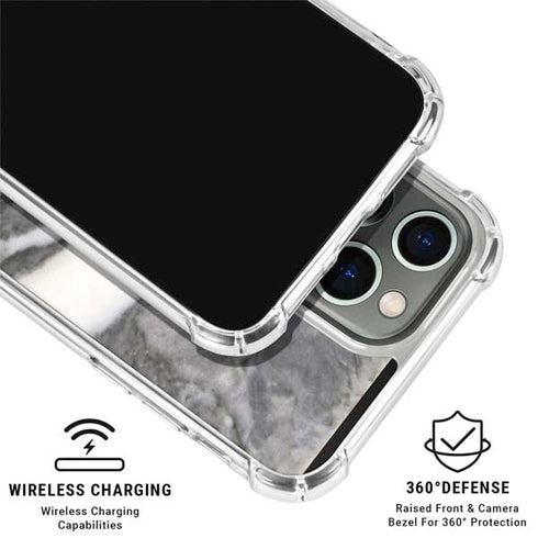 Grey Marbling iPhone 16 Pro Clear Case