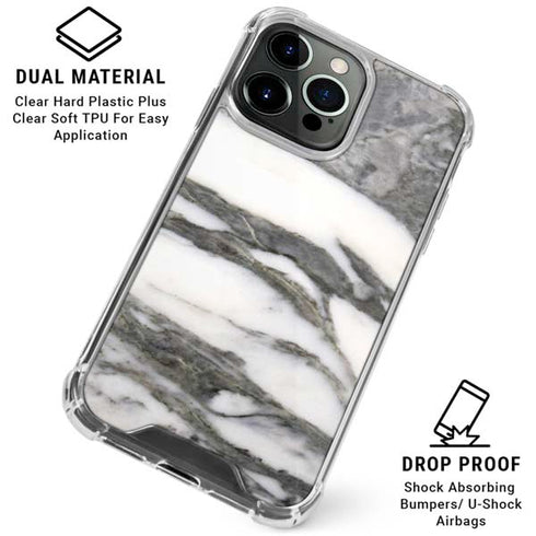 Grey Marbling iPhone 16 Pro Clear Case