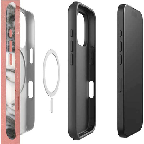 Grey Marbling iPhone 16 Pro Magsafe Impact Case