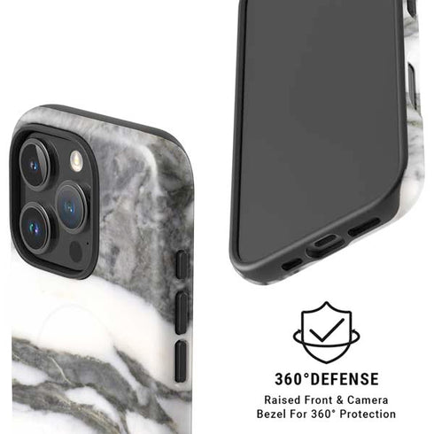Grey Marbling iPhone 16 Pro Magsafe Impact Case