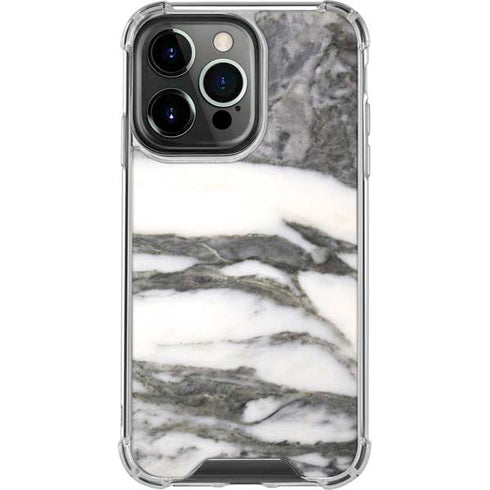 Grey Marbling iPhone 16 Pro Max Clear Case