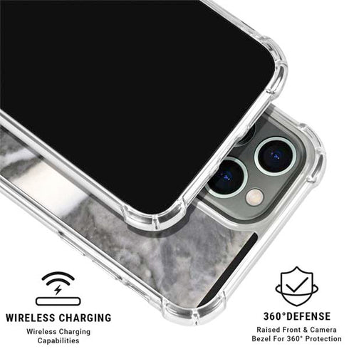 Grey Marbling iPhone 16 Pro Max Clear Case