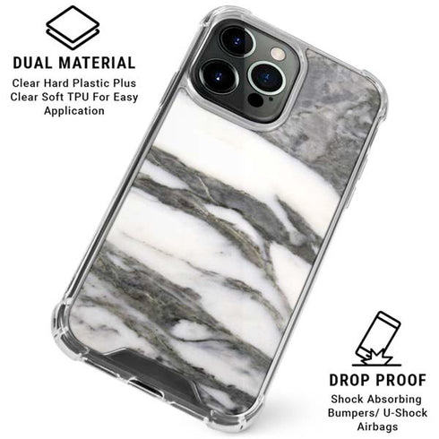 Grey Marbling iPhone 16 Pro Max Clear Case