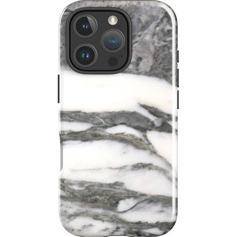 Grey Marbling iPhone 16 Pro Max Impact Case