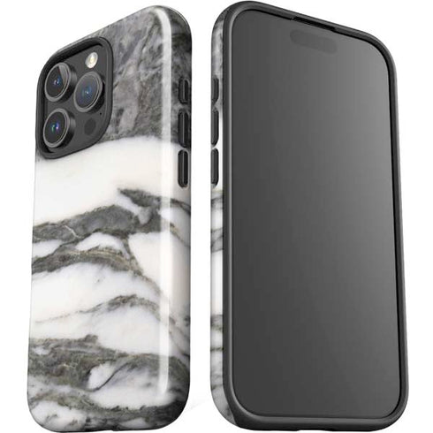 Grey Marbling iPhone 16 Pro Max Impact Case