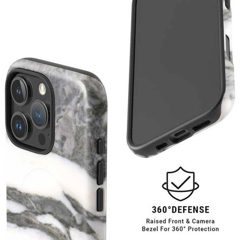 Grey Marbling iPhone 16 Pro Max Magsafe Impact Case