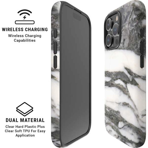 Grey Marbling iPhone 16 Pro Max Magsafe Impact Case
