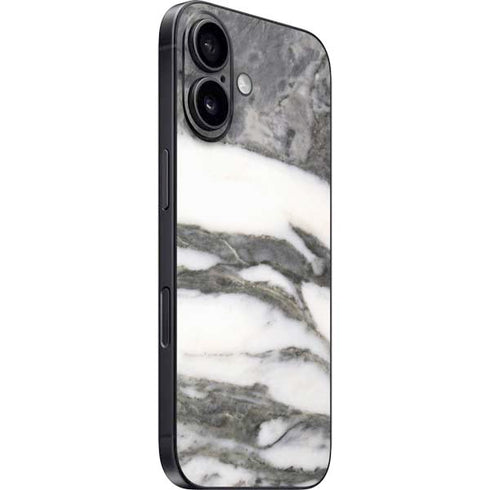 Grey Marbling iPhone 16 Skin