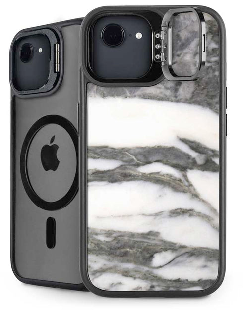 Grey Marbling iPhone 16e Kickstand Case