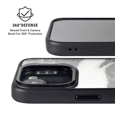 Grey Marbling iPhone 16e Kickstand Case