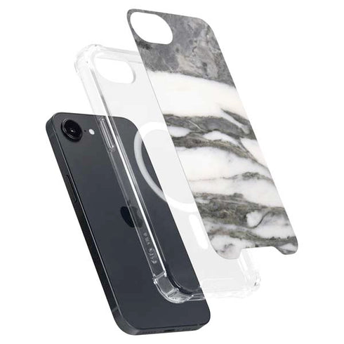 Grey Marbling iPhone 16e MagSafe Case