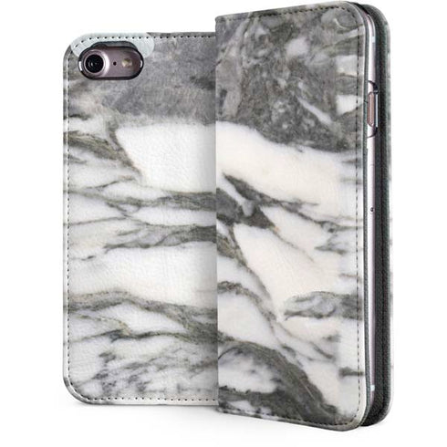Grey Marbling iPhone 7 Folio Case