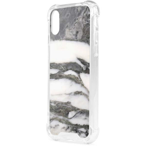 Grey Marbling iPhone XS Clear Case