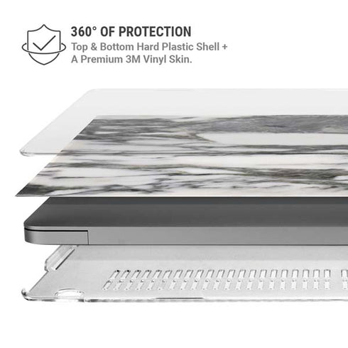 Grey Marbling MacBook Pro 14in (2021-24) Case plus Skin