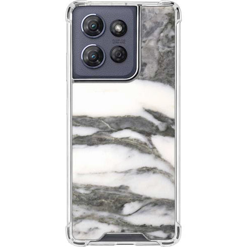 Grey Marbling Moto G 5G (2025) Clear Case