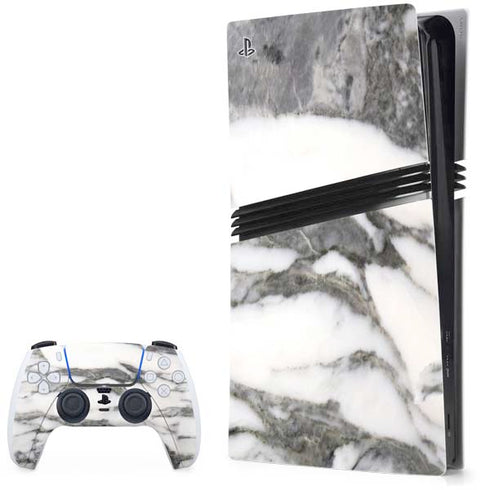 Grey Marbling PS5 Pro Bundle Skin