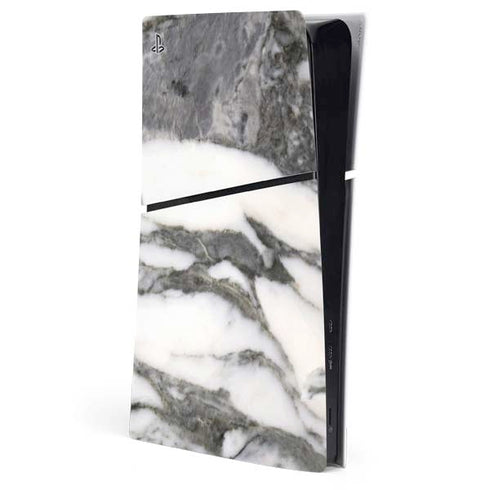 Grey Marbling PS5 Slim Digital Edition Console Skin