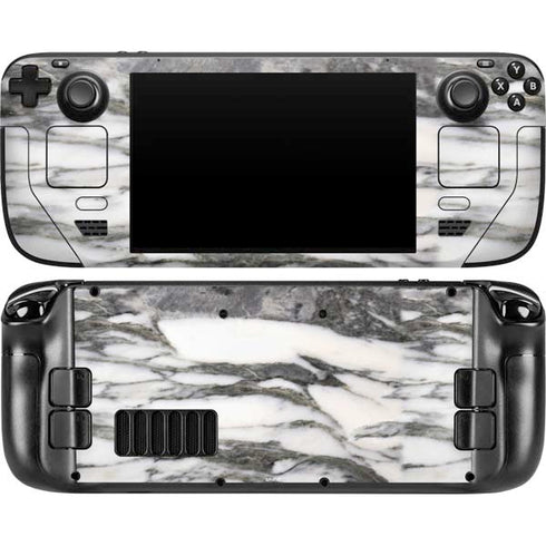 Grey Marbling Steam Deck Handheld Gaming Computer OLED Skin