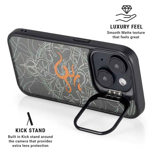 Grey Serenity iPhone 15 Kickstand Case