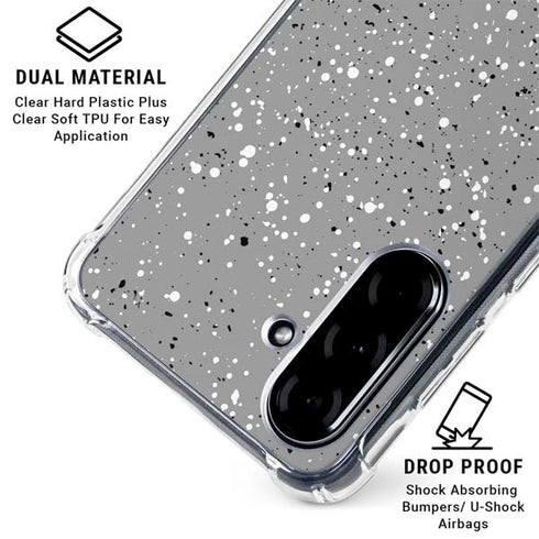 Grey Speckle Galaxy A36 5G Clear Case