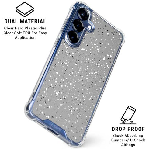Grey Speckle Galaxy S25 Clear Case
