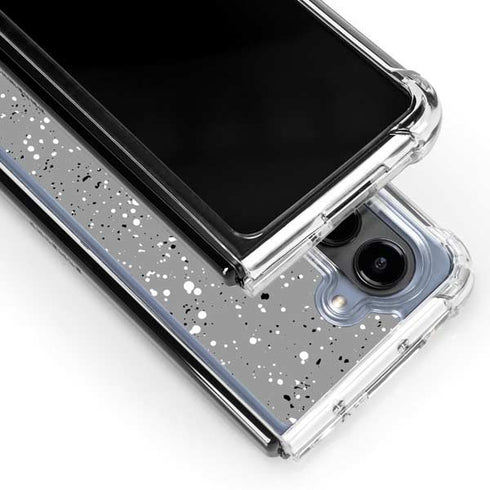 Grey Speckle Galaxy Z Fold5 5G Clear Case